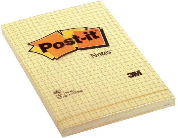 POST-IT Memoblock POST-IT rutat 102x152 gul