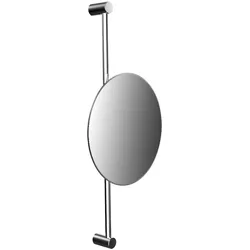 emco pure Rasier- und Kosmetikspiegel, höhenverstellbar, Wandmodell, rund, chrom, 109400114