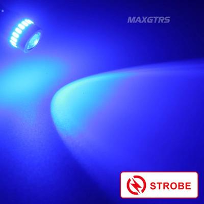 Inspired Living Canbus Error Free T10 LED Bulbs Flash Strobe W5W 12V Parking & Clearance Lights (2 Pack) blue