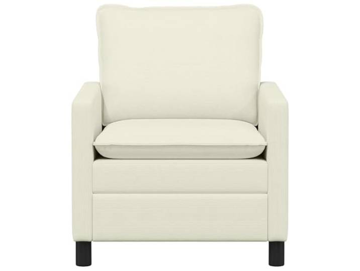 KTHLBRH Sofa Creme 76 x 81 x 87,5 cm Stoff Sessel, 1-Sitzer, Metallgestell, doppellagige Kissen, abnehmbarer Bezug