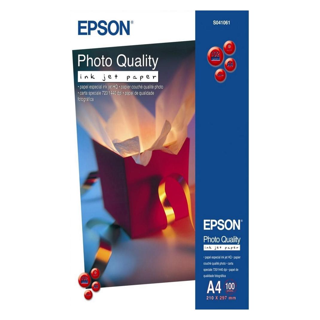 Epson fotopapír C13S041061/ A4/ Photo Quality Inkjet Paper / 100ks (102 g/m², A4, 100 Stk.) (C13S041061)