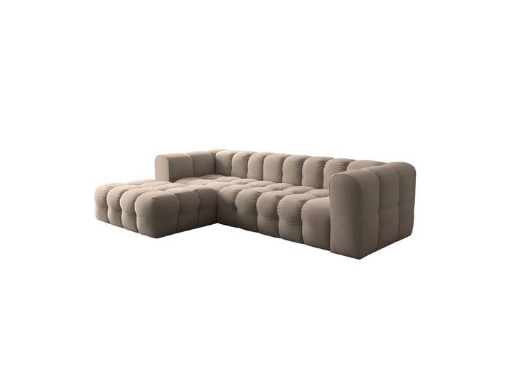 Friderik-EU Ecksofa Baloo L – modernes Design & Komfort mit HR-Schaumstoff-Polsterung, Stoff Tiffany