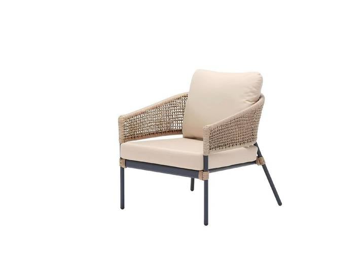 Xlmoebel Sessel Beiger Rattan-Sessel für moderne Terrassengestaltung (Sessel), Hergestellt in Europa