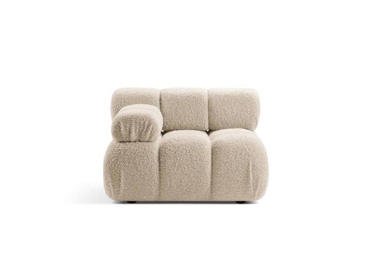 Module gauche en bouclé beige clair