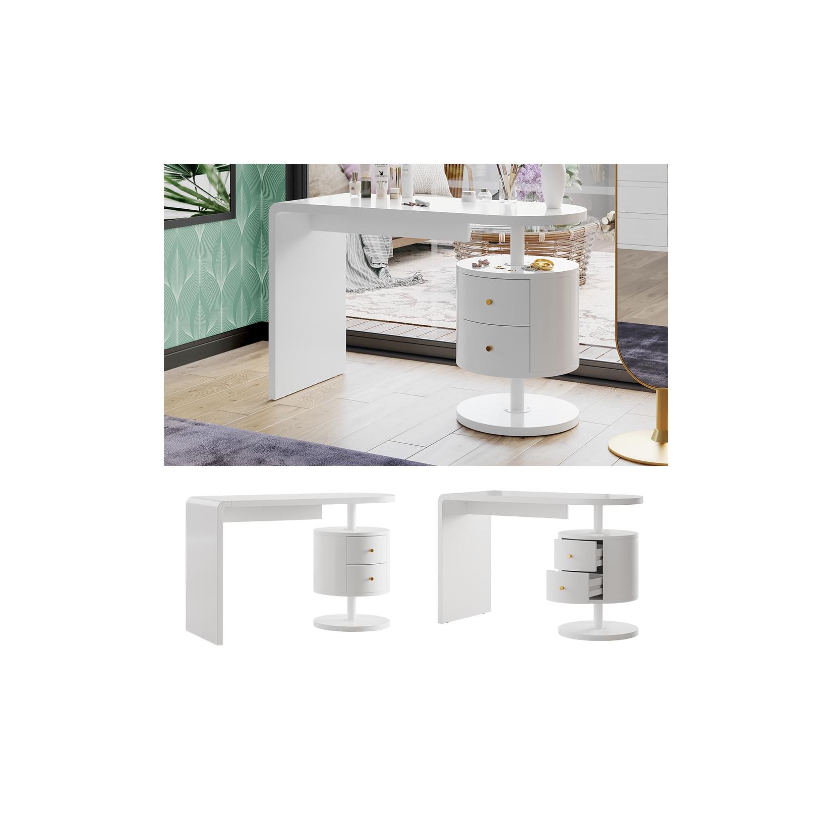 Vicco Schminktisch Lara Weiß Hochglanz 120 cm