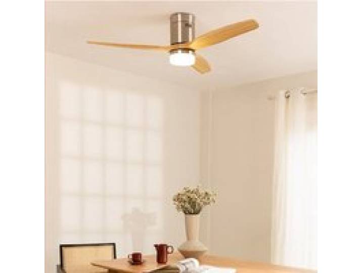 Ventilateur de plafond - Create - Avec lumière - Nickel - Ø132cm - 40W