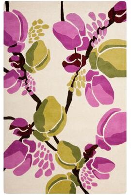 SAFAVIEH Handmade Soho Floral Ivory New Zealand Wool Rug