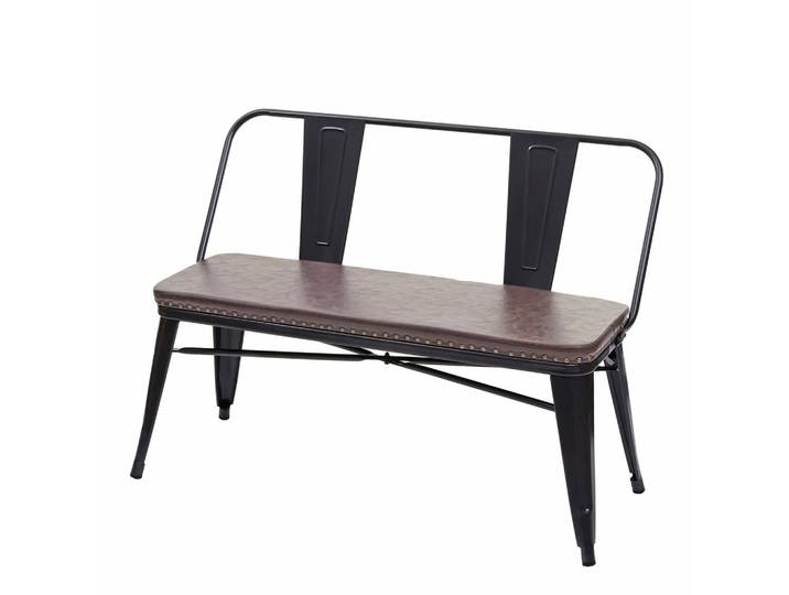 2ER SITZBANK INDUSTRIEDESIGN Schwarz, Braun