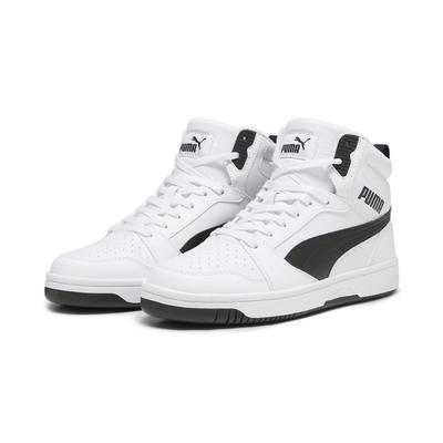 Sneaker PUMA "Rebound Sneakers Erwachsene", Herren, Gr. 42, Textil, schwarz-weiß (weiß schwarz), Obermaterial: Synthetik, Textil. Futter: Textil. Innensohle: Keine Angabe, Textil. Laufsohle: Gummi, Schuhe Sneaker