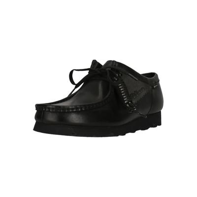 Schnürschuh CLARKS "Wallabee", Herren, Gr. 39,5, schwarz, Schuhe Schnürschuh, mit Vibram-Sohle