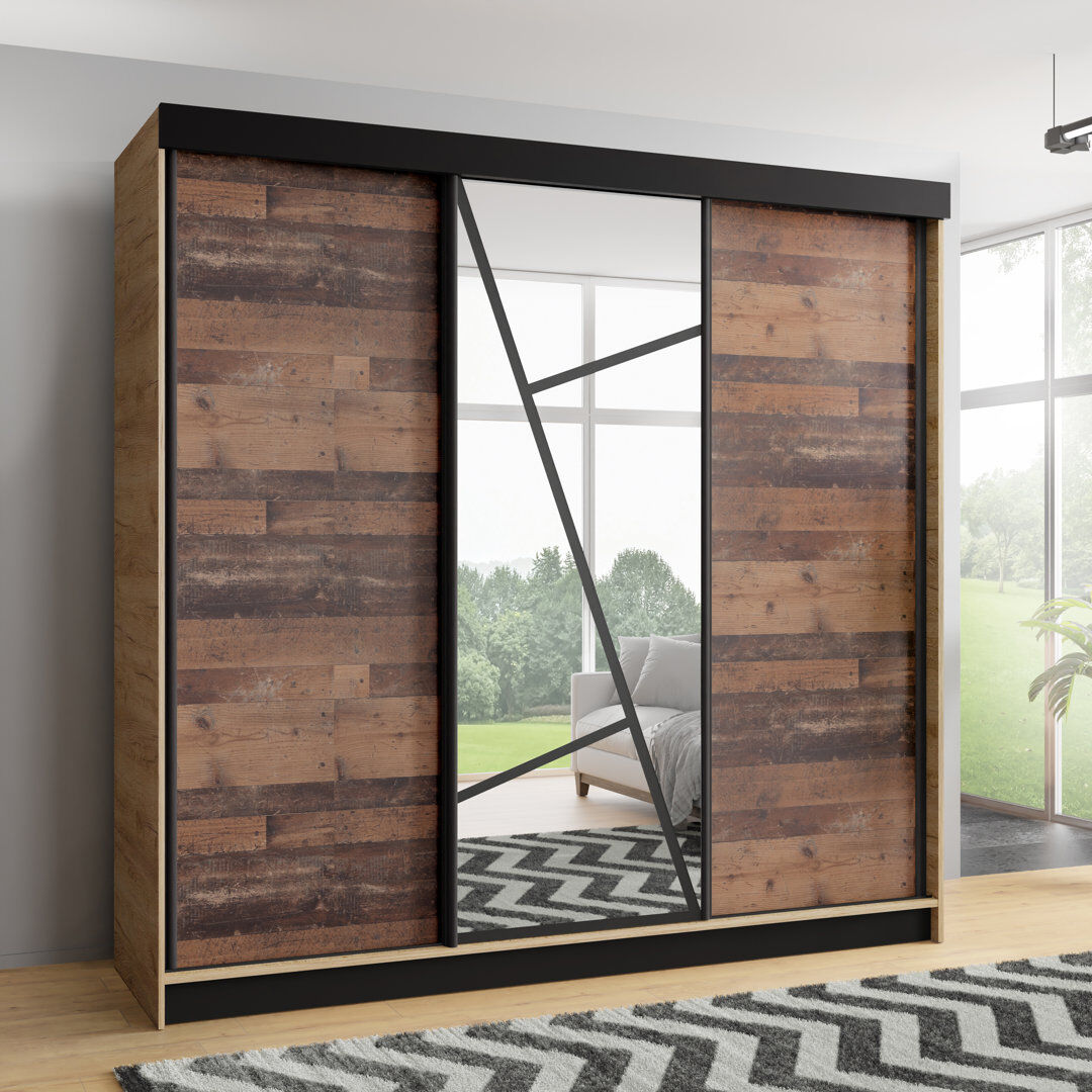 Rio Annelijn 3 Door Wardrobe Natural 205cm H x 140cm W x 60cm D