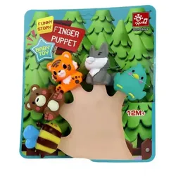 Tier-Fingerpuppen-Set – 5-teilig, aus Kunststoff