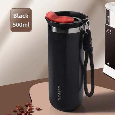 Uplifted Finds Premium Thermal Insulated Business Mug 304 Stainless Steel Leakproof Portable Coffee Cup black 500 Ml
