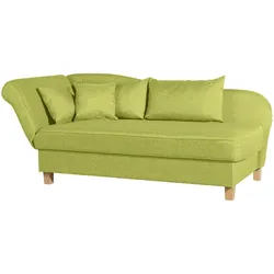 RECAMIERE mit Armteil links klappbar Katia Bezug Flachgewebe Buche natur / apfel