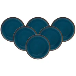 Villeroy & Boch Multipack Crafted Denim Speiseteller - 6 Stück, Teller, Blau