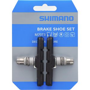 Shimano Fahrrad-Bremsbeläge M70T3, organisch, Bremsschuhe für V-Brake, 1 Paar, 70 mm