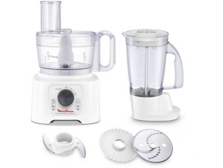 Moulinex - Robot Multifonction Fp542111 Double Force Compact Blanc