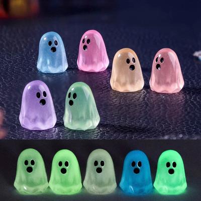 Uplift Treasures Glow In The Dark Mini Ghost Figures Halloween Set random Color 10pcs