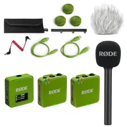 RØDE Mikrofon-Funksystem Wireless GO Gen 3 Grün Interview Set 1, Mikrofon