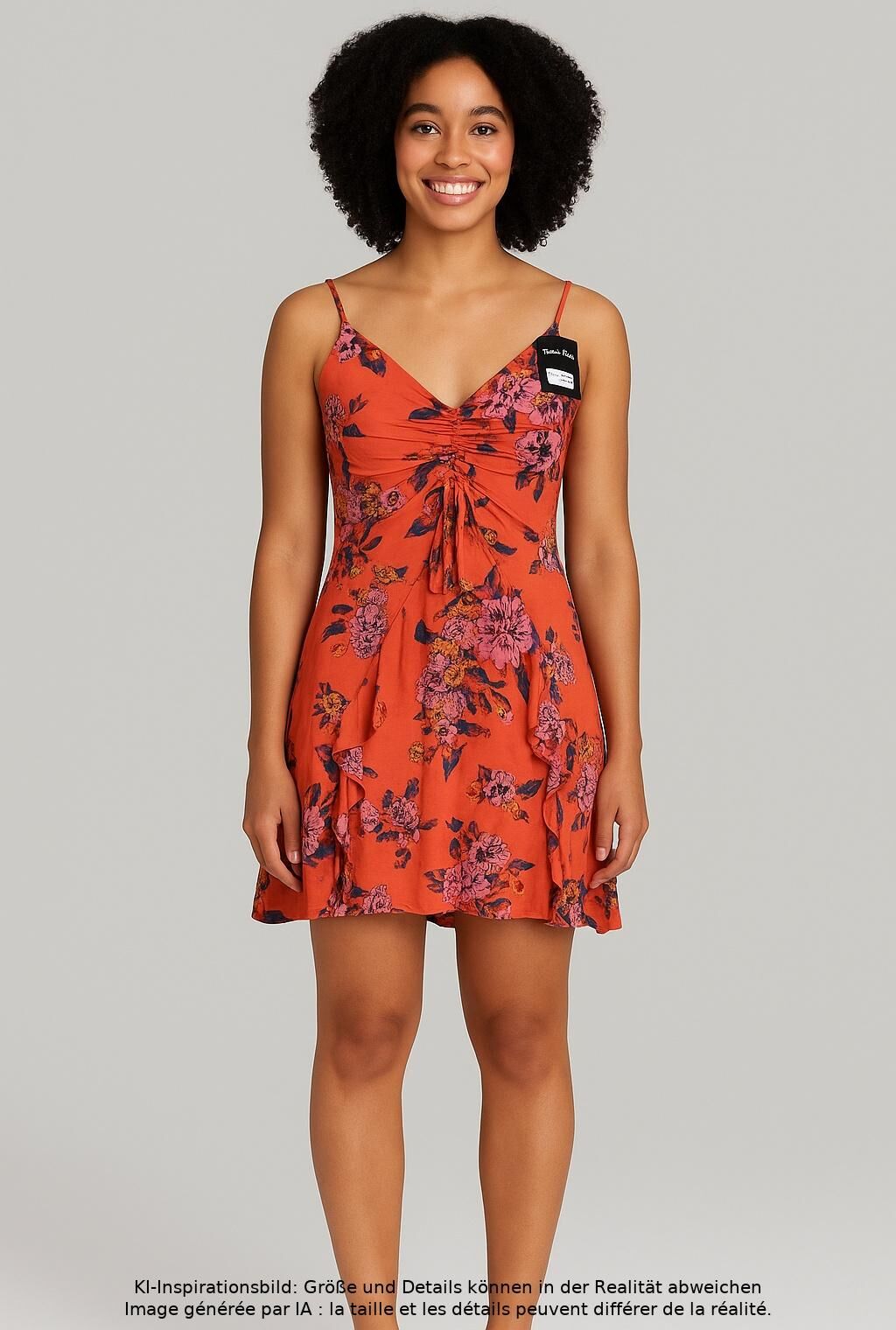 Free People Damen Kleid, Orange, Gr. M, kein / Etikett - Second Hand