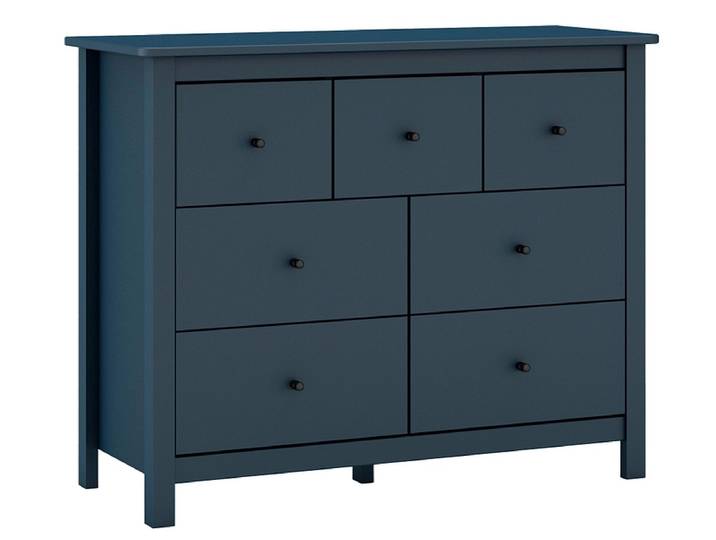 Kommode MARCKERIC MISTI 7 Schubladen 40x110x80cm dunkelblau matt