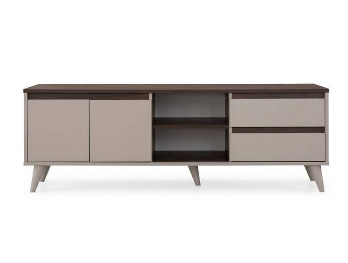 JVmoebel Lowboard Braun-beiger Holzschrank Fernsehschrank Wohnzimmer TV-Ecke, Made in Europa