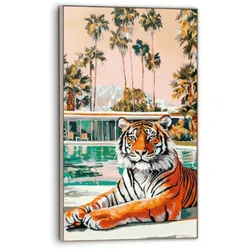 Bild VINTAGE TIGER (BHT 70x118x3 cm) - bunt - BHT 70x118x3 cm