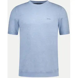 Gestricktes T-Shirt Blau L