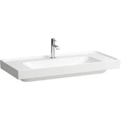 LAUFEN MEDA Aufsatzwaschtisch, geschliffen, Ablage beidseitig, 1000x460mm, 1 Hahnloch, ohne Überlauf, H8161190001111, Farbe: Weiß