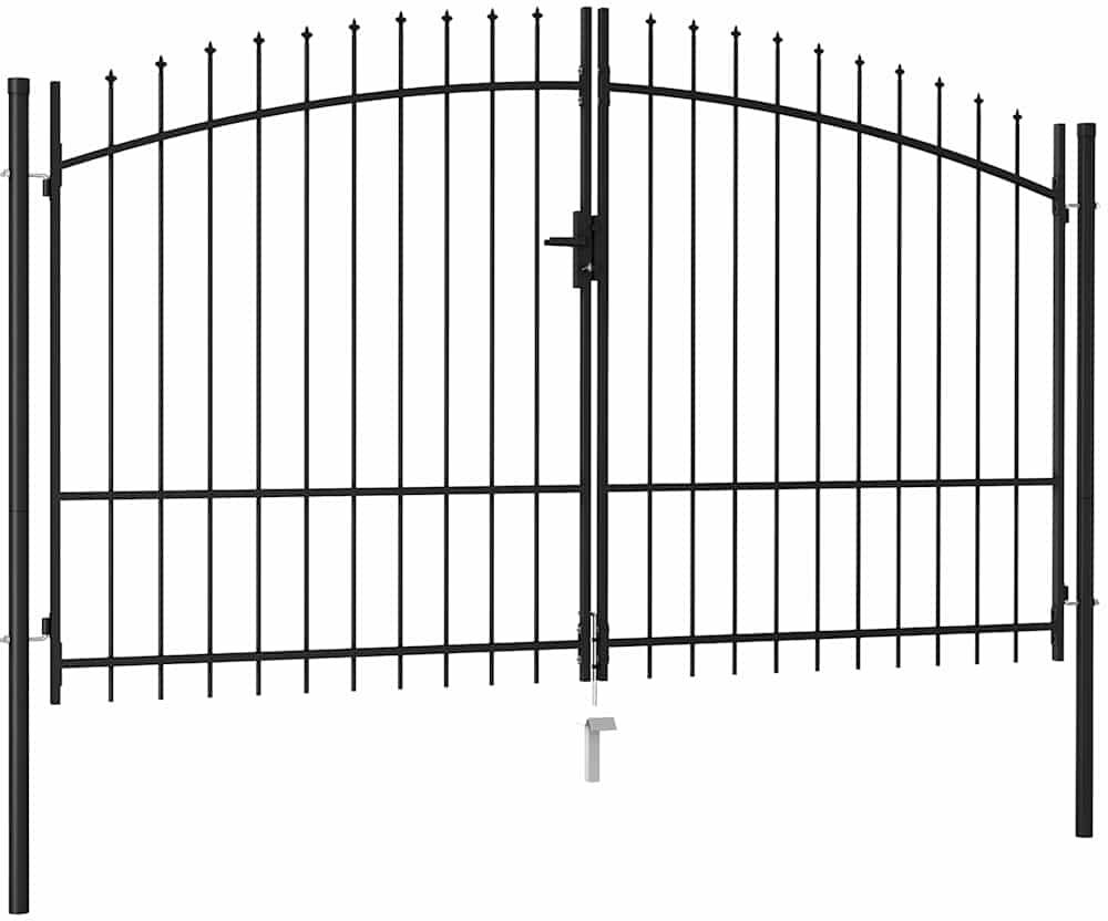 vidaXL Portail de clôture Woerden double porte, pointe 299,5x224,5 cm