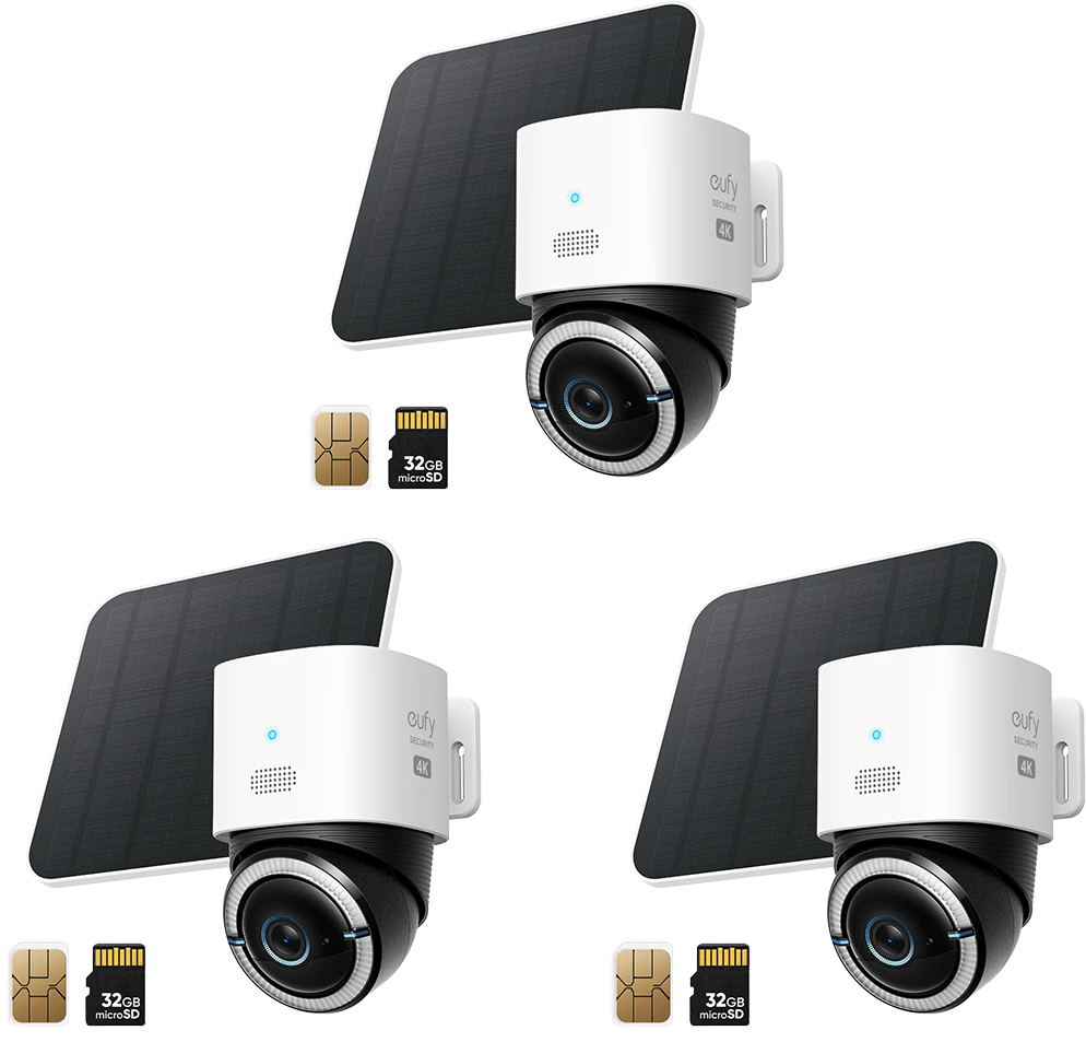 eufy 4G LTE Cam S330 (Pack de 3 caméras)