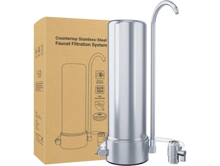Purificateur de filtre à eau potable sous évier de cuisine avec robinet réduit les bactéries, le métal, le plomb, le chlore et les odeurs