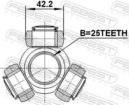 Febest Tripodestern, Antriebswelle 0116-Zvw30 Für Toyota