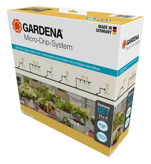 Gardena Micro-druppelsysteem startset voor balkon voor 15 planten