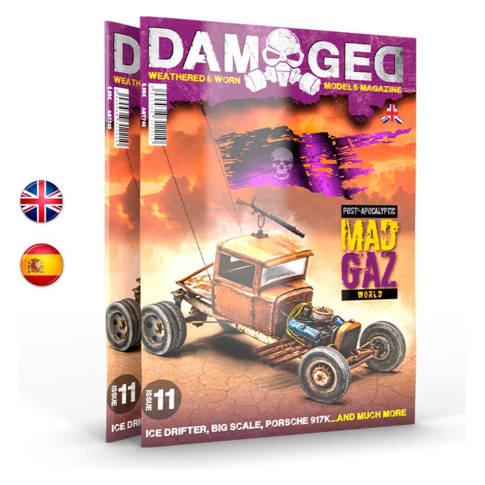 AK Interactive DAMAGED, Worn and Weathered Models Magazine - 11 (Spanish) (ABT741)