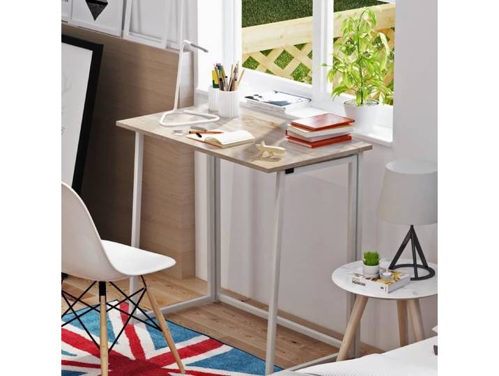 Dripex Bureau Pliable Moderne Table d'Ordinateur pliable 80 x 45 x 74cm