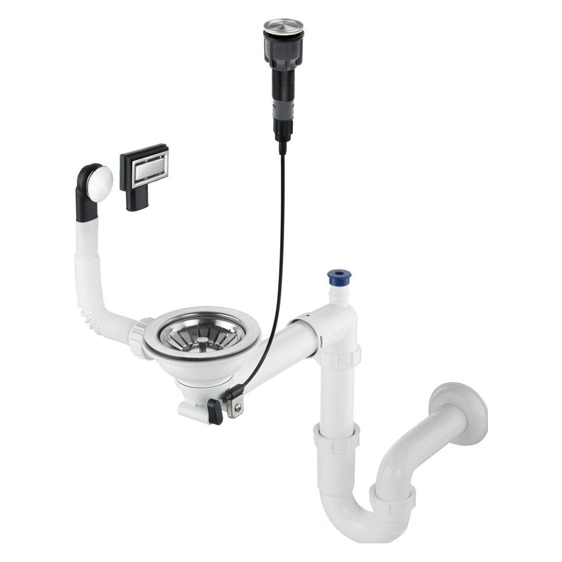 Siphon für 1-Becken-Granitspüle - Space-Saver (Flaschensiphon) (ZXY_9982)