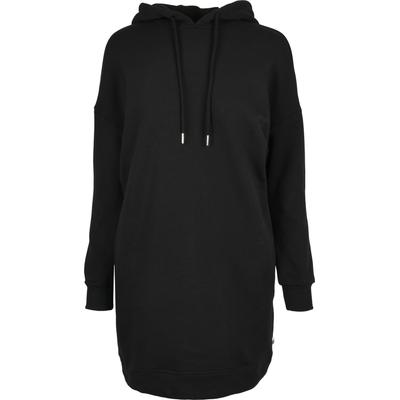 A-Linien-Kleid URBAN CLASSICS "Urban Classics Damen Ladies Organic Oversized Terry Hoody Dress", Damen, Gr. S, US-Größen, schwarz, 100% Baumwolle, unifarben, oversize, ohne Ausschnitt, Kleider