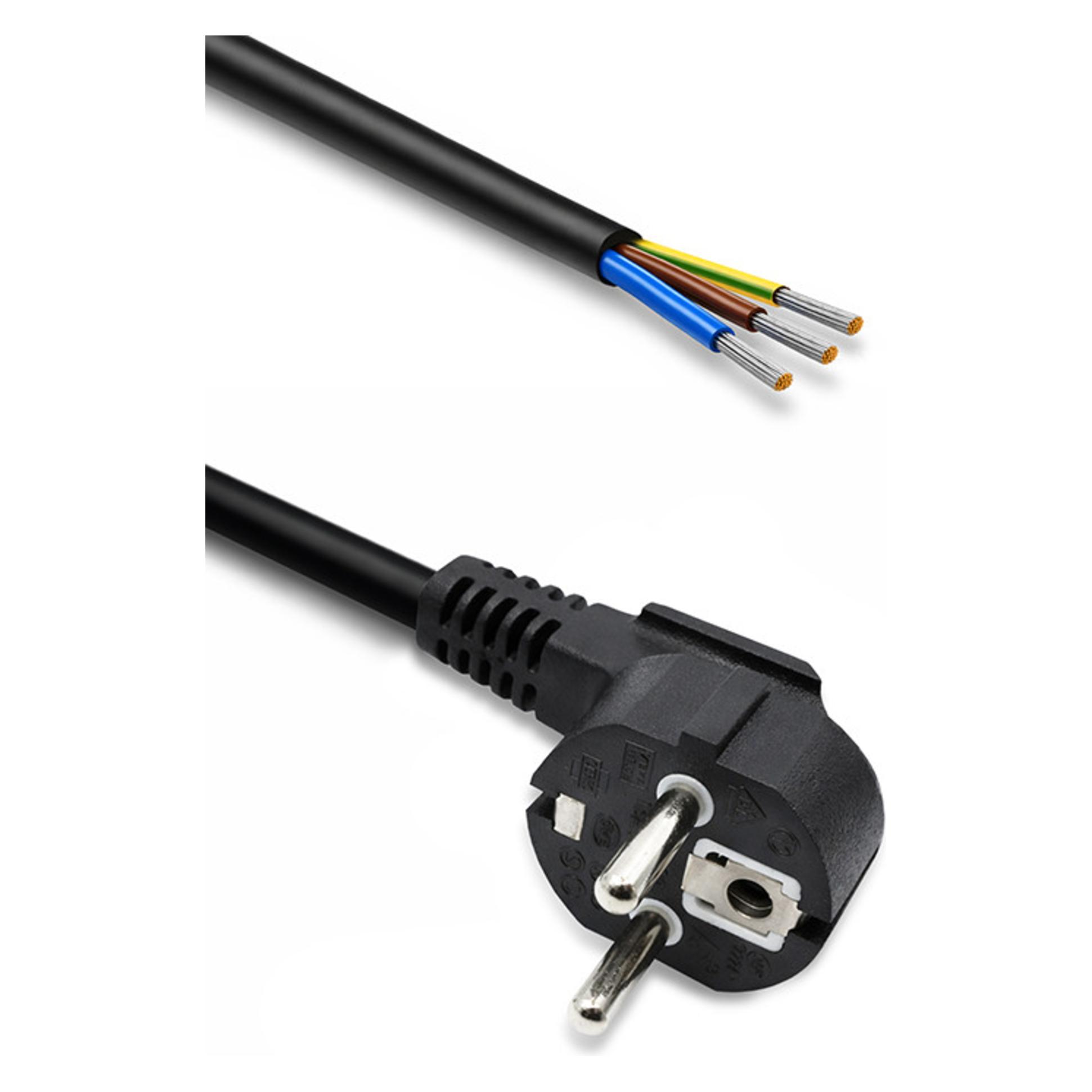 Qoltec Kabel HD5VV-F 3G1mm2 PVC 1,8m mit Erdung schwarz 230V (1.80 m, CEE 7/7) (54608)