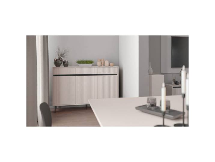 Buffet 3 portes avec 3 tiroirs – OSAKA – 149 cm – beige