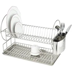 Maximex Exclusiv Duo Geschirrabtropfständer silber