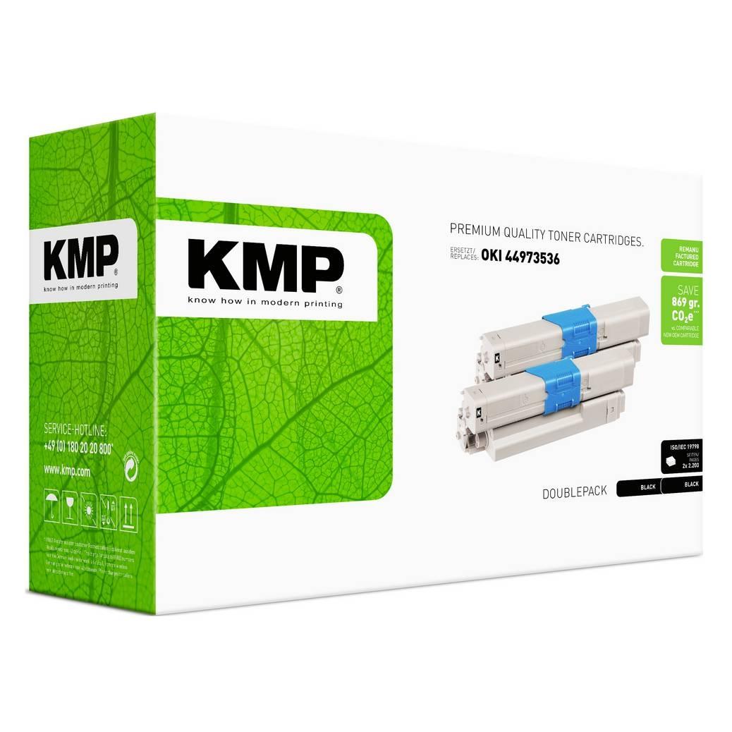 KMP Toner ersetzt 2x 44973536 (BK) (3341,0021)