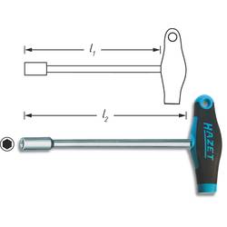 Hazet 428-8 Werkstatt Steckschlüssel-Schraubendreher Schlüsselweite (metrisch): 8 mm