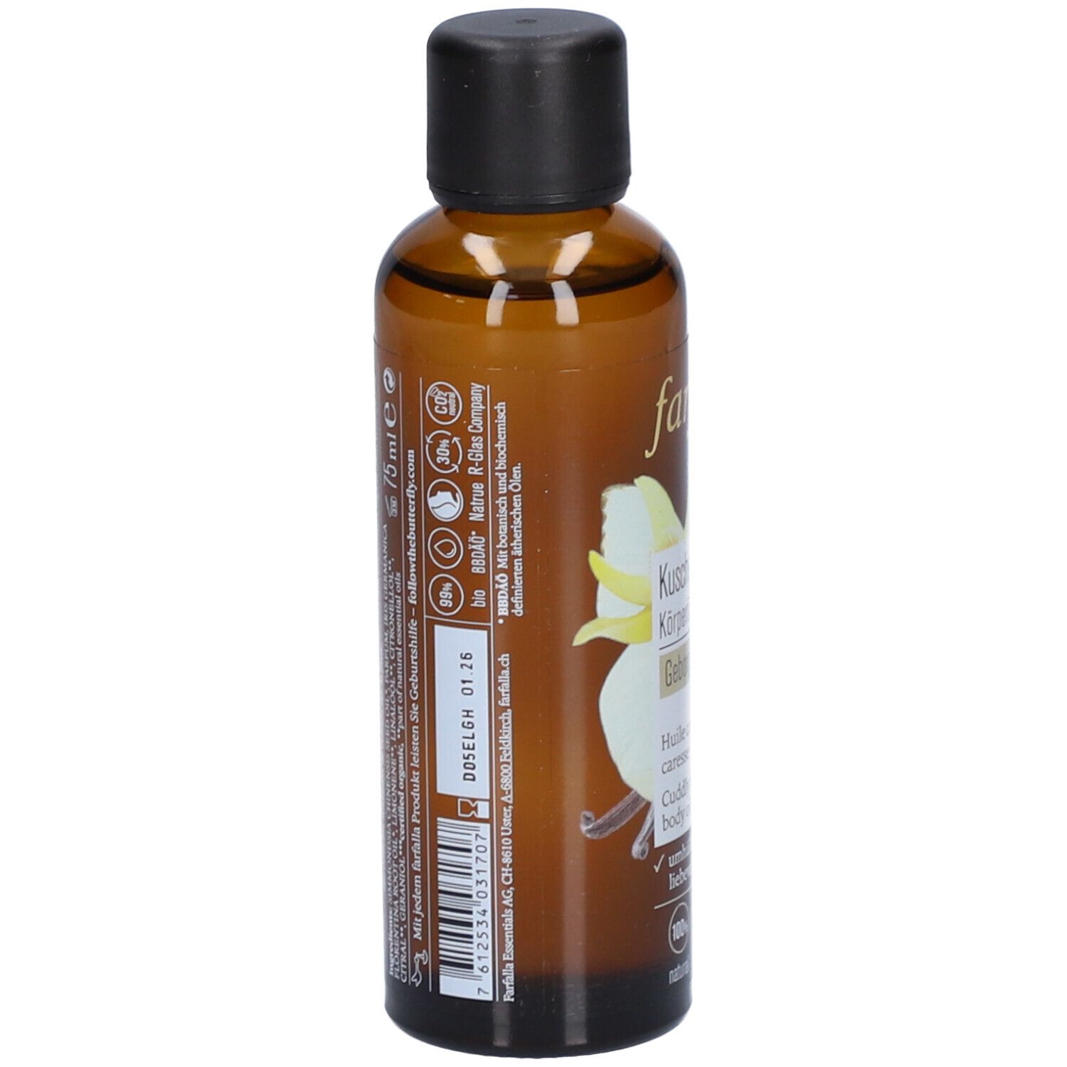 Farfalla Körperöl Geborgenheit Kuschelzart 75 ml Ätherisches Öl