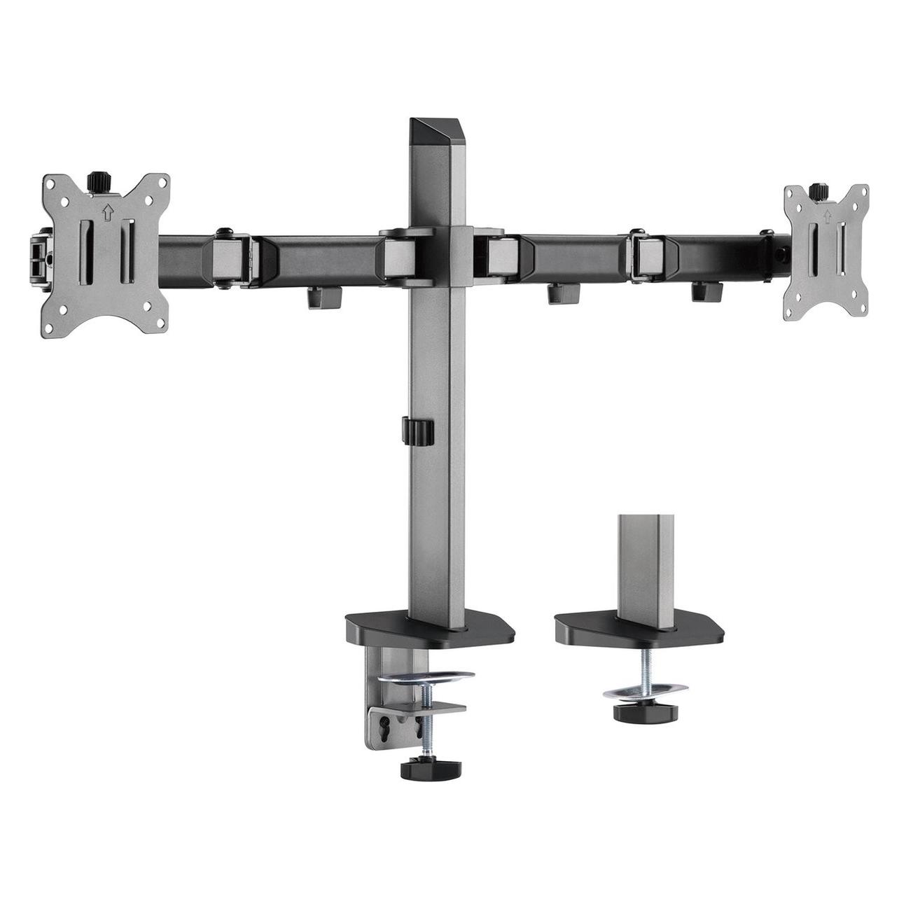 myWall Vollbeweglicher Tischhalter für 2 Flachbildschirme (Tisch, 32", 9 kg) (HL50-2L)