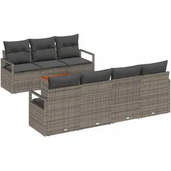 vidaXL Garten-Sofa-Set 8 pcs Grau