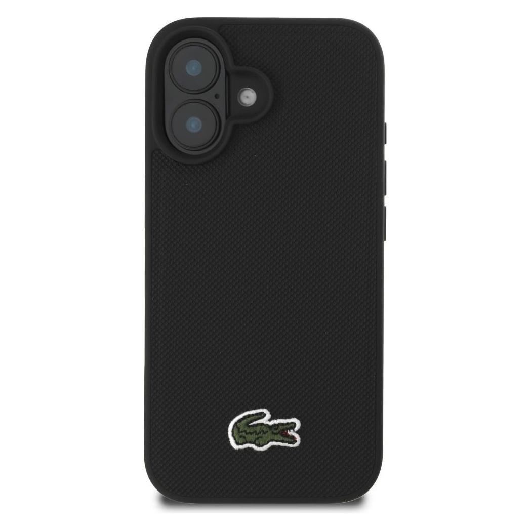 Lacoste Case Iconic Petit Pique Crossbody Cord MagSafe for iPhone 16 black (Apple iPhone 16) (54736764)