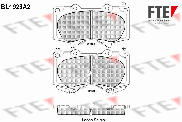 Fte Bremsbelagsatz, Scheibenbremse 9010509 Vorderachse Für Toyota (Faw) Lexus Mitsubishi