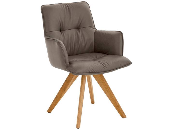 Dieter Knoll Design-Schalensessel PREMIO, smoke-new, Leder