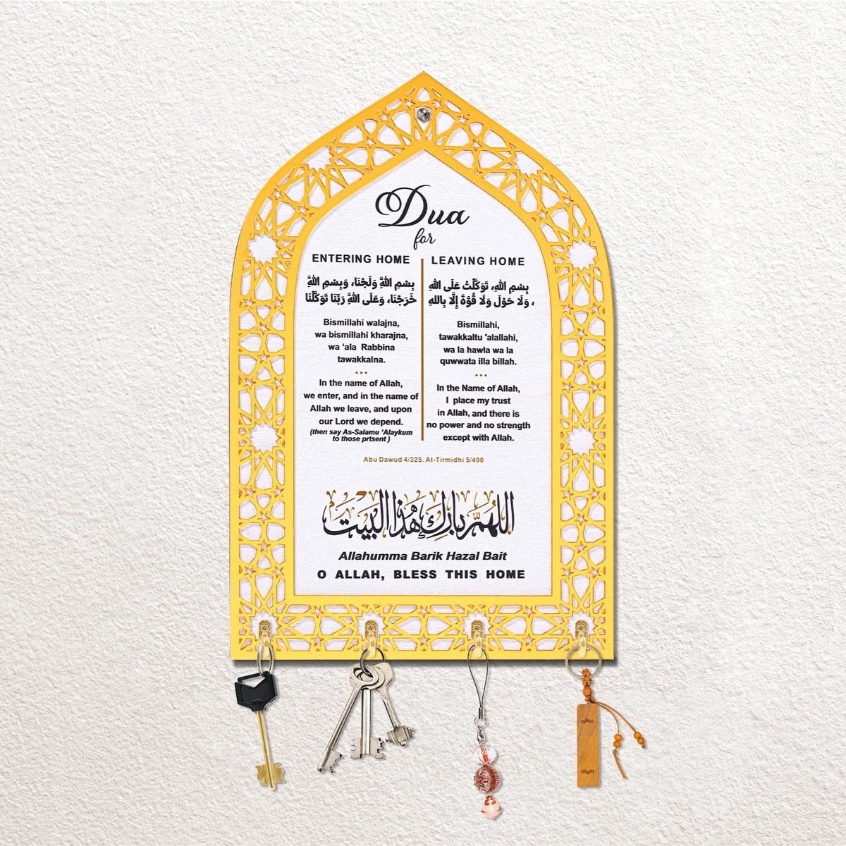 Aladdien Islamitische Sleutelhouder Wanddecoratie 30 x 20 cm